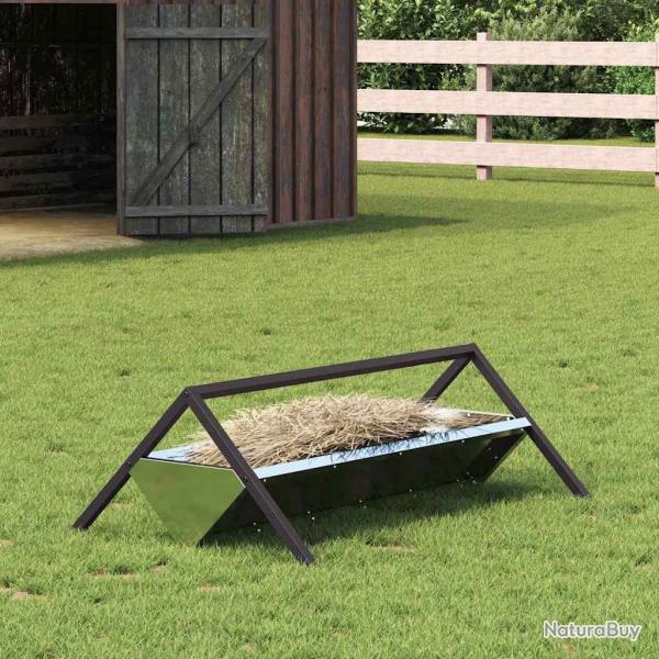 Trough d'alimentation pour le b�tail Argent 111 x 76 x 38 cm