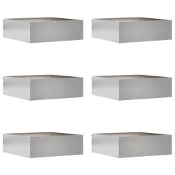Bordure de Pelouse 6 pcs Argent 40 x 40 x 13 cm
