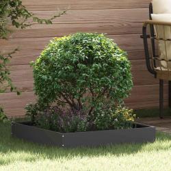 Bordure de Pelouse 6 pcs Noir 60 x 60 x 13 cm Acier