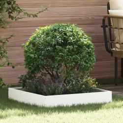Bordure de Pelouse Blanc 60 x 60 x 13 cm Acier