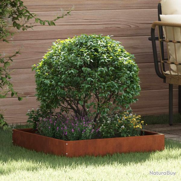 Bordure de Pelouse 6 pcs Rouill� 60 x 60 x 13 cm
