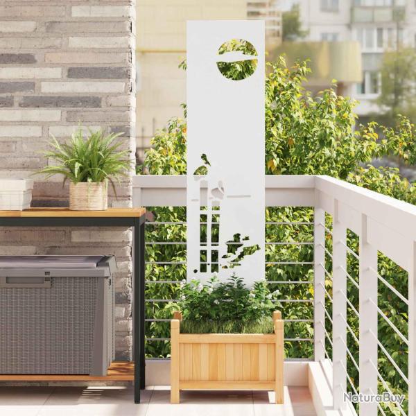 �cran de confidentialit� de Fretwork Blanc 32 x 140 cm