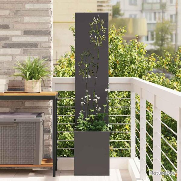 �cran de confidentialit� de Floral Noir 32 x 32 x 150 cm