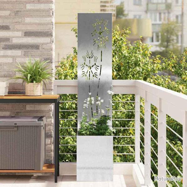 �cran de confidentialit� de Floral Argent 32 x 150 cm