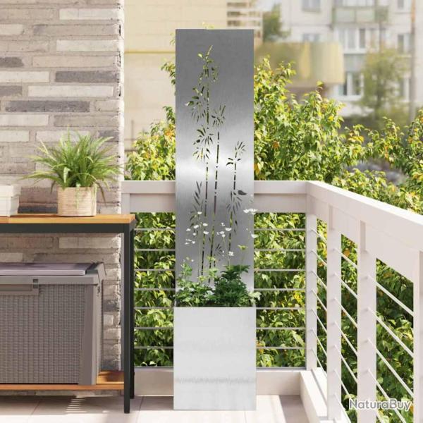 �cran de confidentialit� de Floral Argent 32 x 140 cm