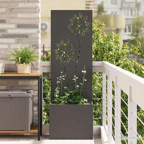 �cran de confidentialit� de Floral Noir 50 x 32 x 150 cm