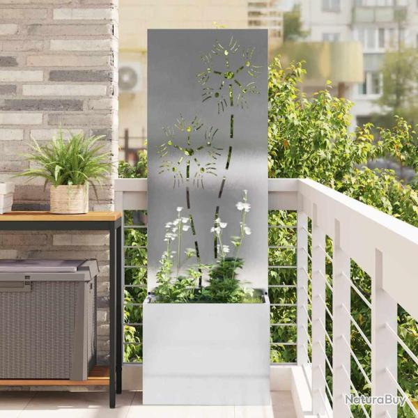 �cran de confidentialit� de Floral Argent 50 x 150 cm