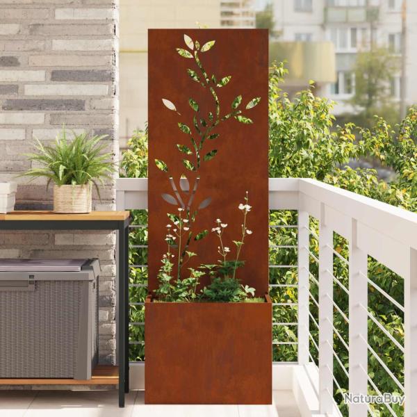�cran de confidentialit� de Floral Rouill� 50 x 140 cm