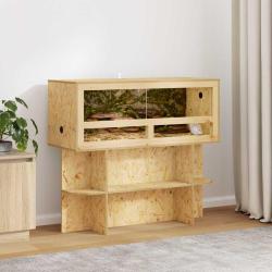 Base de Terrarium avec &eacute;tag&egrave;re Marron 100 x 40 x 50 cm OSB