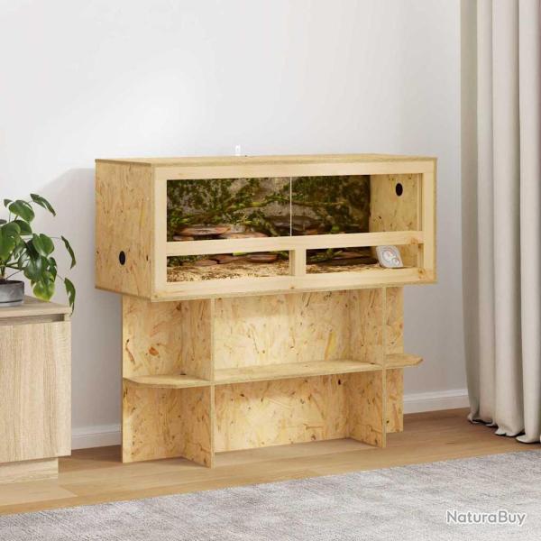 Base de Terrarium avec �tag�re Marron 100 x 40 x 50 cm OSB