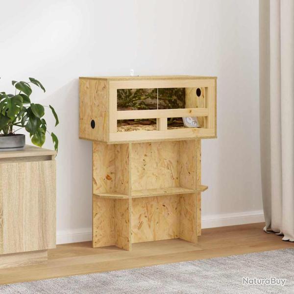 Base de Terrarium avec �tag�re Marron 60 x 30 x 50 cm OSB