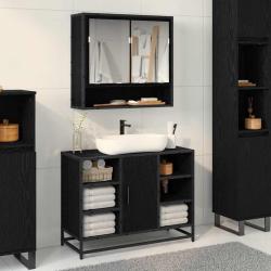 &Eacute;tag&egrave;re Murale avec &eacute;tag&egrave;re Ch&ecirc;ne noir 65 x 20 x 60 cm