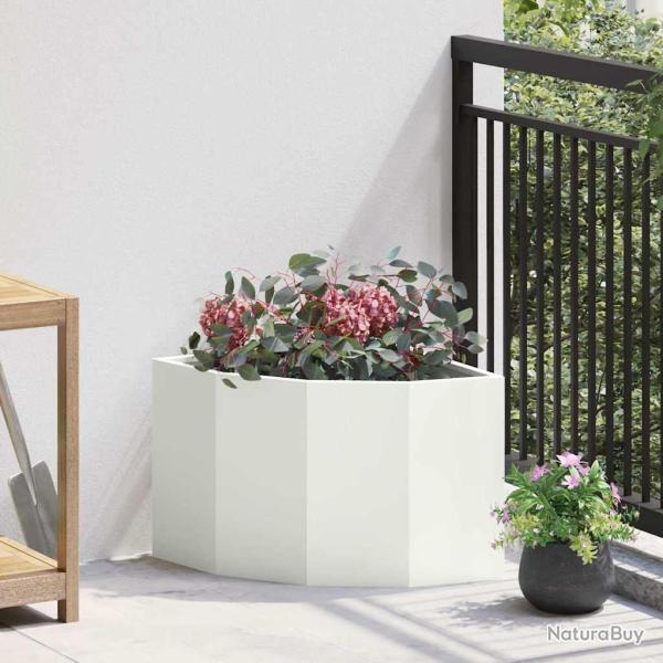Jardini�re d'Angle Blanc 45 x 45 x 35 cm Acier