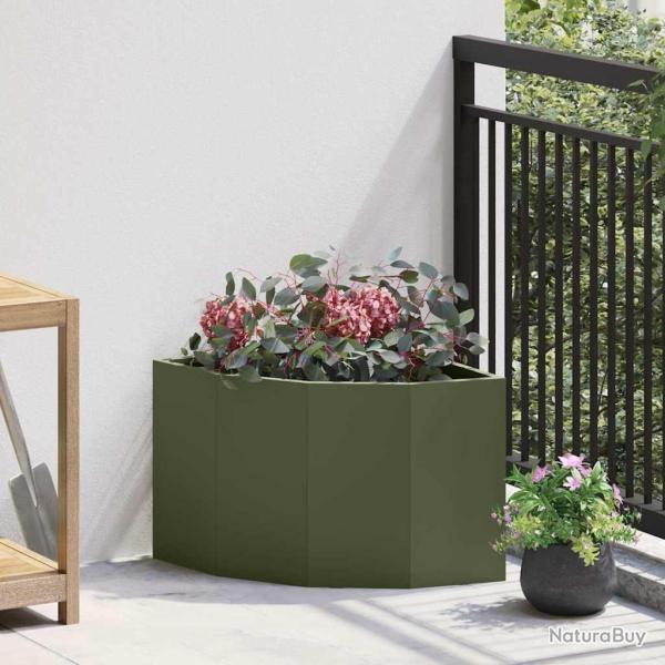 Jardini�re d'Angle Vert olive 45 x 45 x 35 cm Acier