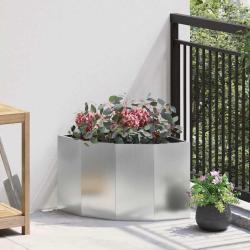 Jardini&egrave;re d'Angle Argent 45 x 45 x 35 cm Acier galvanis&eacute;