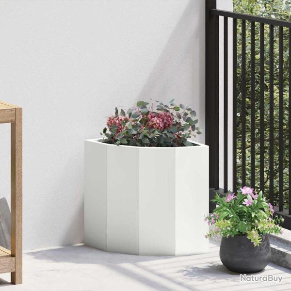 Jardini�re d'Angle Blanc 30 x 30 x 35 cm Acier