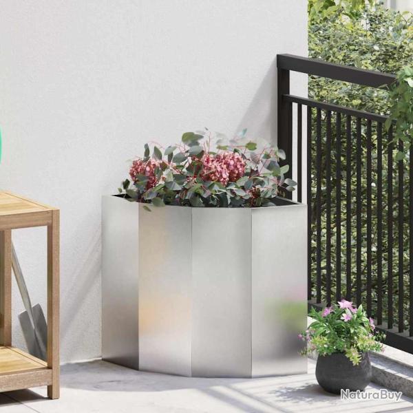Jardini�re d'Angle Argent 45 x 45 x 50 cm Acier inoxydable