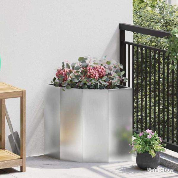 Jardini�re d'Angle Argent 45 x 45 x 50 cm Acier galvanis�