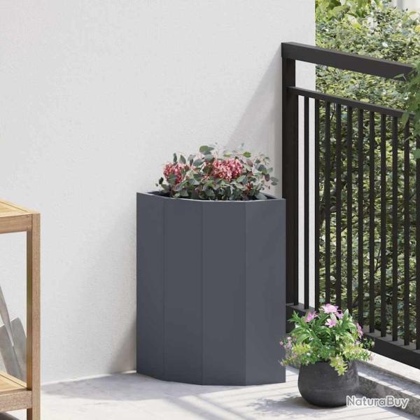 Jardini�re d'Angle Anthracite 30 x 30 x 50 cm Acier