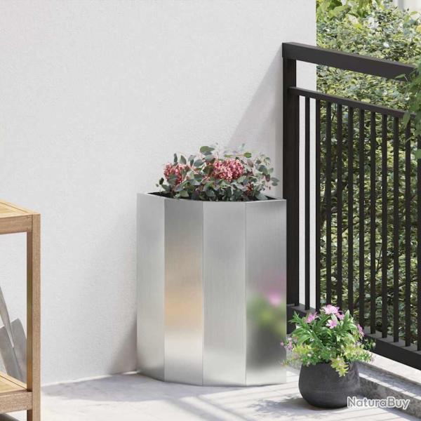 Jardini�re d'Angle Argent 30 x 30 x 50 cm Acier galvanis�