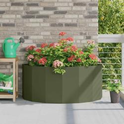 Jardini&egrave;re Vert olive 120 x 60 x 50 cm Acier