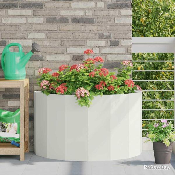Jardini�re Blanc 90 x 45 x 50 cm Acier