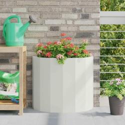 Jardini&egrave;re Blanc 60 x 30 x 50 cm Acier
