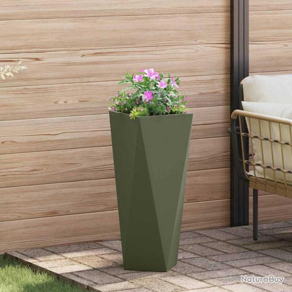 Jardini�re Vert olive 30 x 30 x 75 cm Acier
