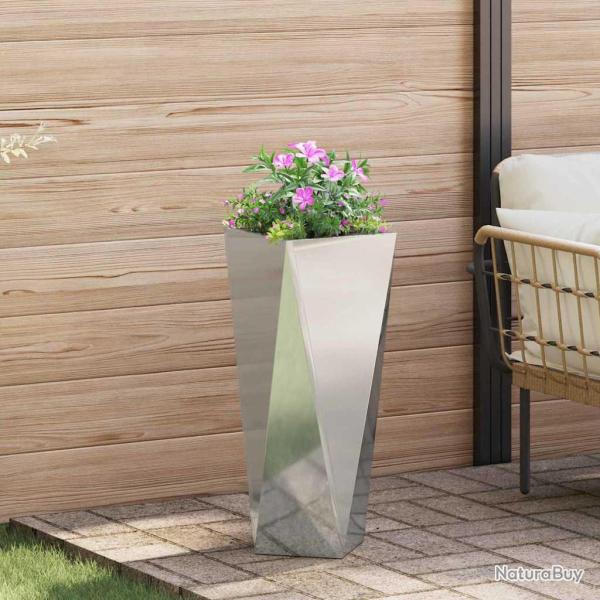Jardini�re Argent 30 x 30 x 75 cm Acier galvanis�