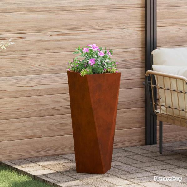 Jardini�re Rouill� 30 x 30 x 75 cm Acier patin�