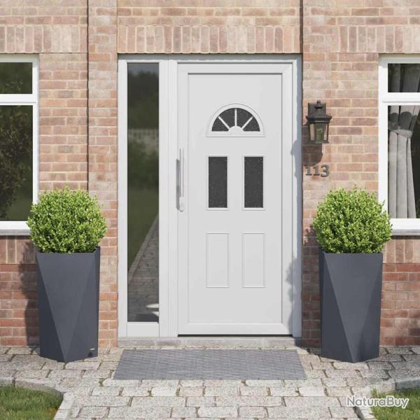 Jardini�re 2 pc Anthracite 40 x 40 x 75 cm Acier