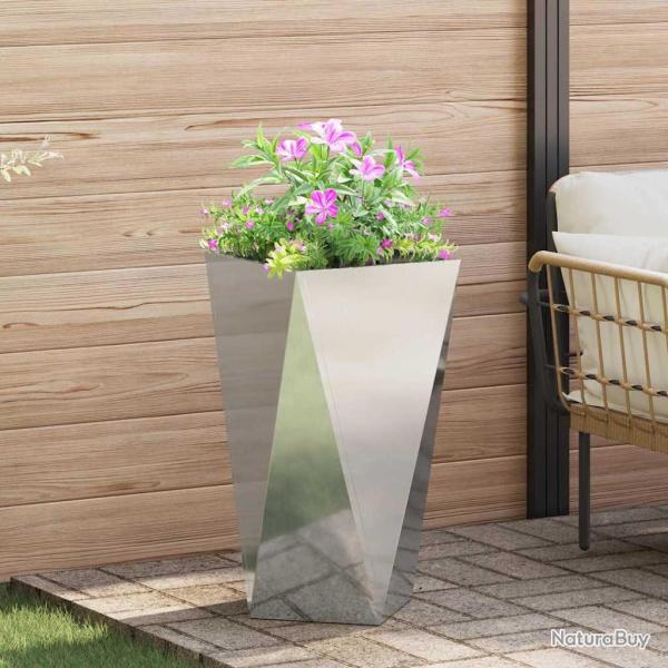 Jardini�re Argent 40 x 40 x 75 cm Acier galvanis�