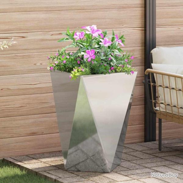 Jardini�re Argent 50 x 50 x 75 cm Acier galvanis�