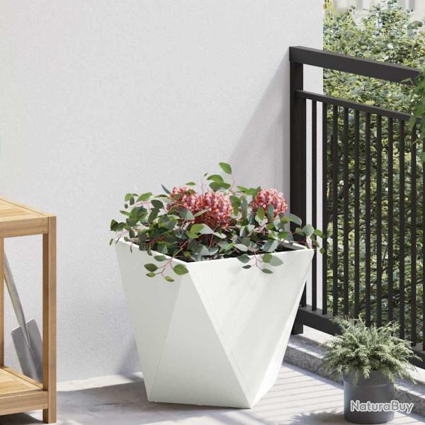 Jardini�re Blanc 40 x 40 x 40 cm Acier