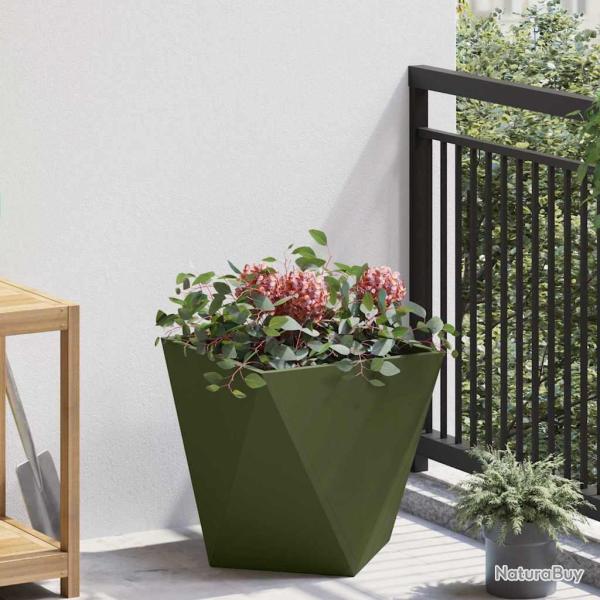 Jardini�re Vert olive 40 x 40 x 40 cm Acier