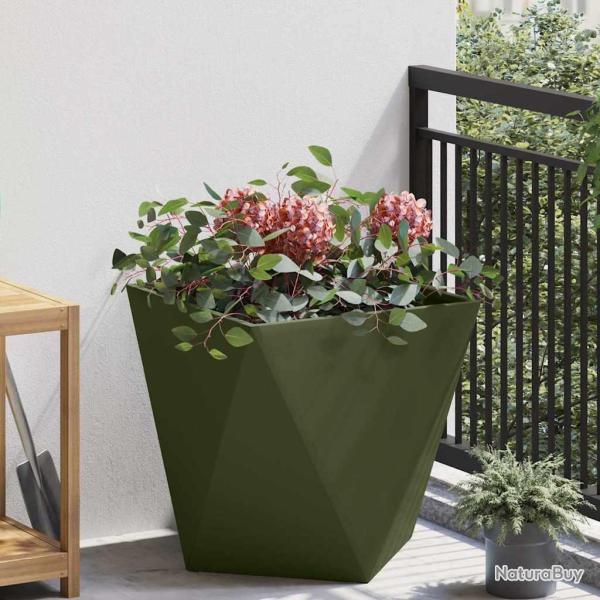 Jardini�re Vert olive 50 x 50 x 50 cm Acier