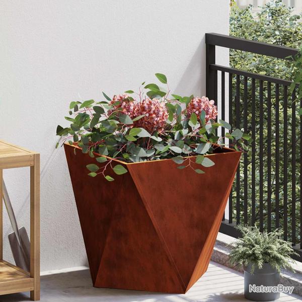 Jardini�re Rouill� 50 x 50 x 50 cm Acier patin�