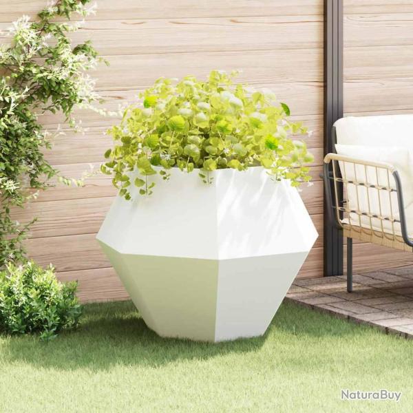 Jardini�re Blanc 100 x 100 x 80 cm Acier