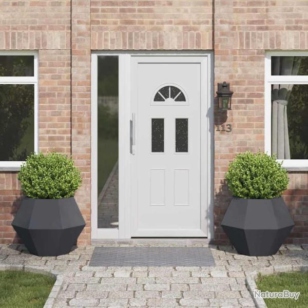 Jardini�re 2 pc Anthracite 75 x 75 x 60 cm Acier