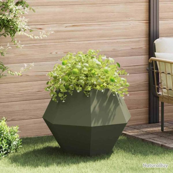 Jardini�re Vert olive 75 x 75 x 60 cm Acier