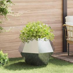 Jardini&egrave;re Argent 75 x 75 x 60 cm Acier inoxydable
