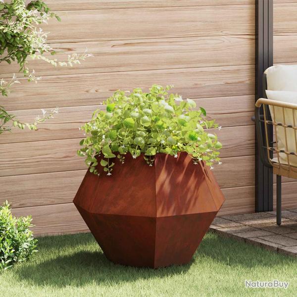 Jardini�re Rouill� 75 x 75 x 60 cm Acier patin�