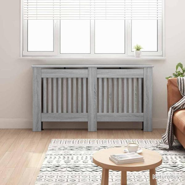 Cache-Radiateur gris 152 x 19 x 81,5 cm