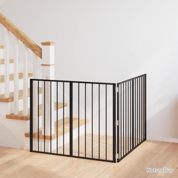 Porte pour chien 2 pcs Noir 100 x 80 cm Acier galvanis�
