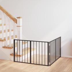 Porte pour chien 2 pcs Noir 100 x 60 cm Acier galvanis&eacute;