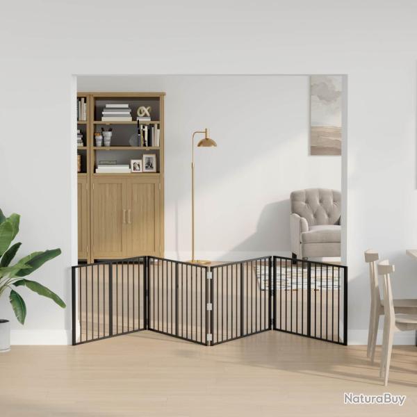 Porte pour chien 4 pcs Noir 100 x 60 cm Acier galvanis�