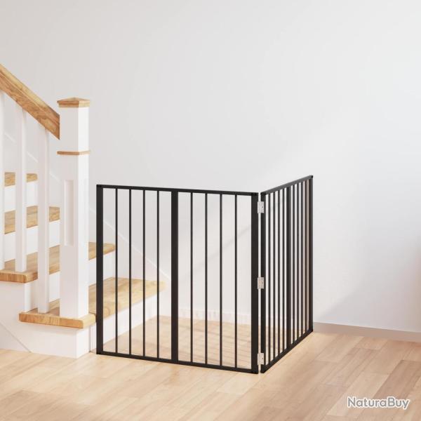 Porte pour chien 2 pcs Noir 80 x 80 cm Acier galvanis�