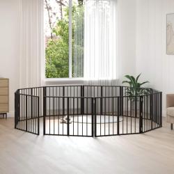 Porte pour chien 10 pcs Noir 80 x 60 cm Acier galvanis&eacute;