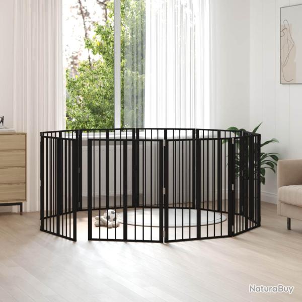 Porte pour chien 10 pcs Noir 60 x 80 cm Acier galvanis�