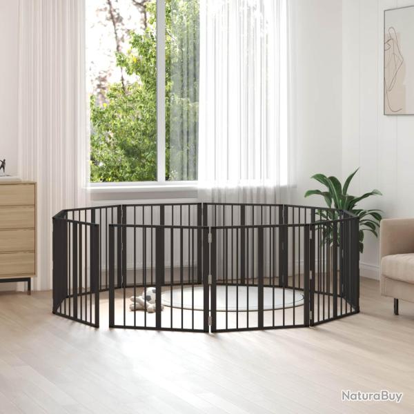 Porte pour chien 10 pcs Noir 60 x 60 cm Acier galvanis�